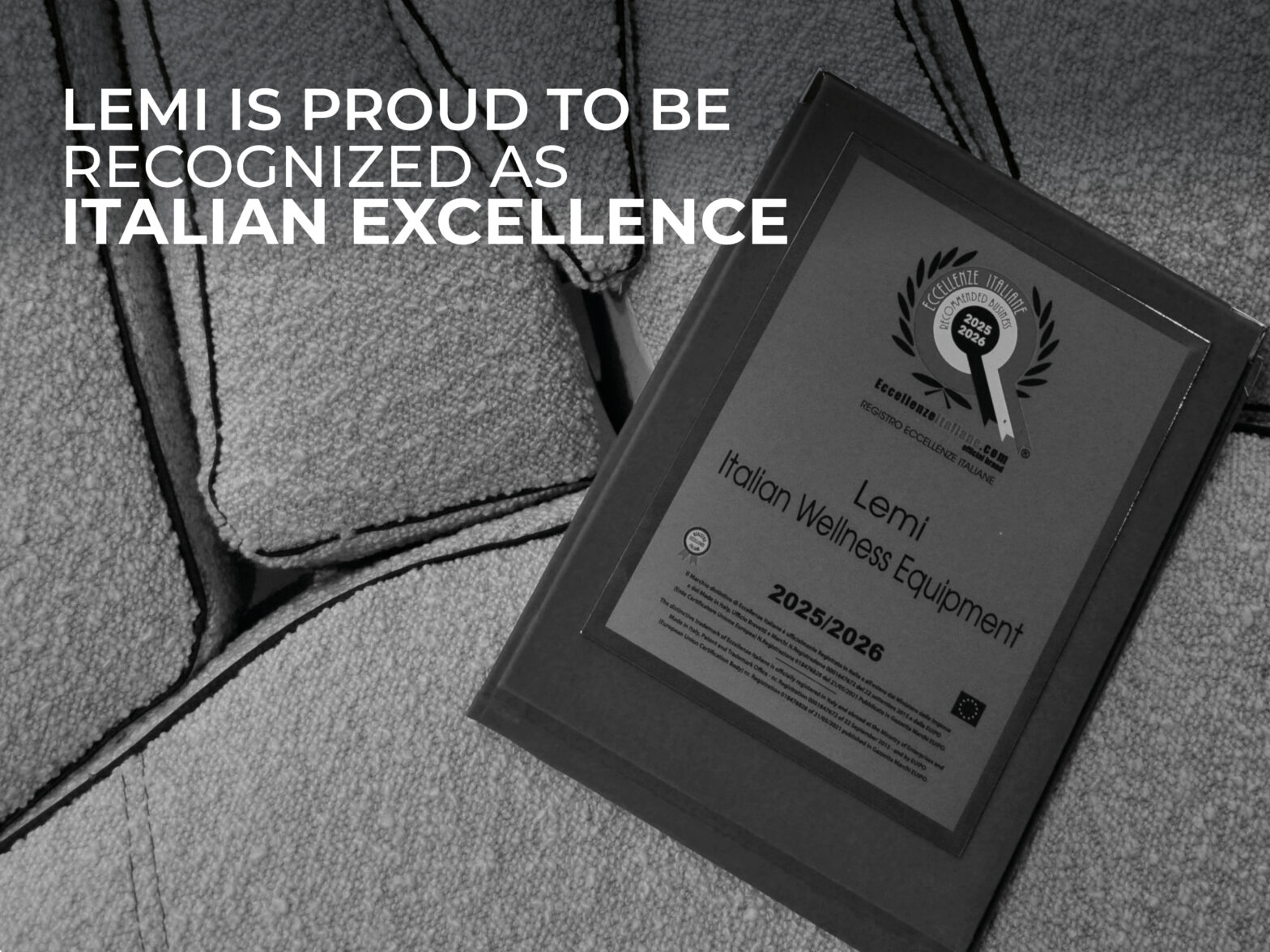 LEMI awarded as an Italian Excellence: The value of our Made in Italy recognized worldwide